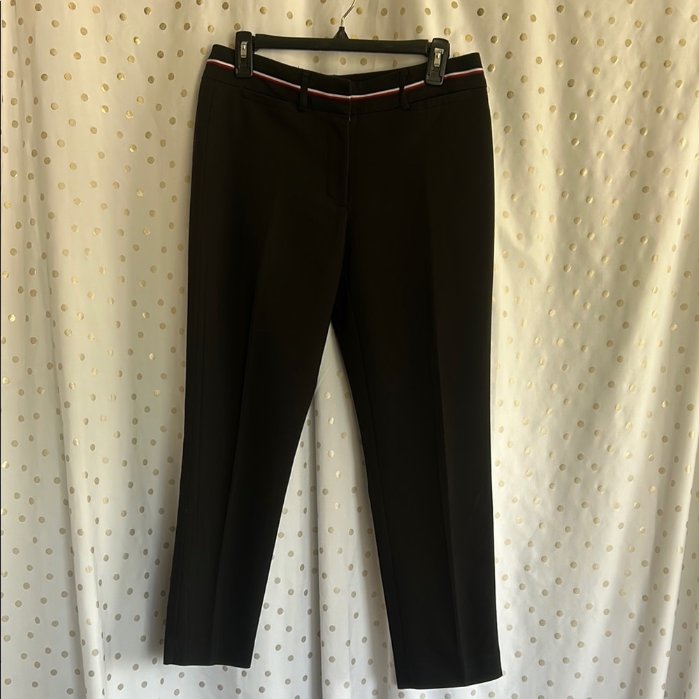 Tommy Hilfiger Black Cropped Pants with Pink Accent